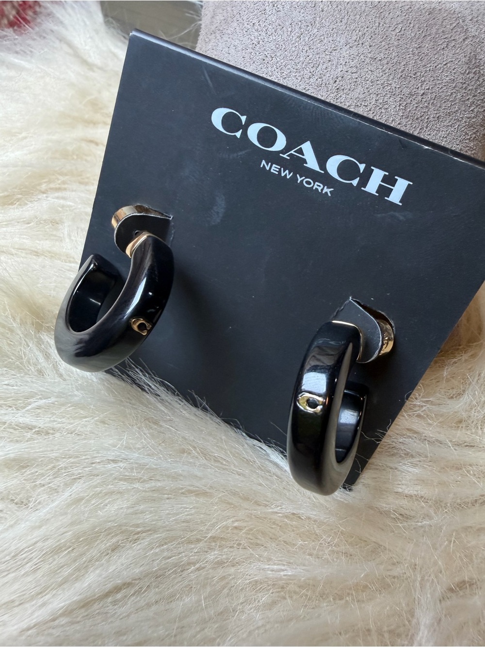 Coach Resin C Hoop Earrings - Picture 5 of 7
